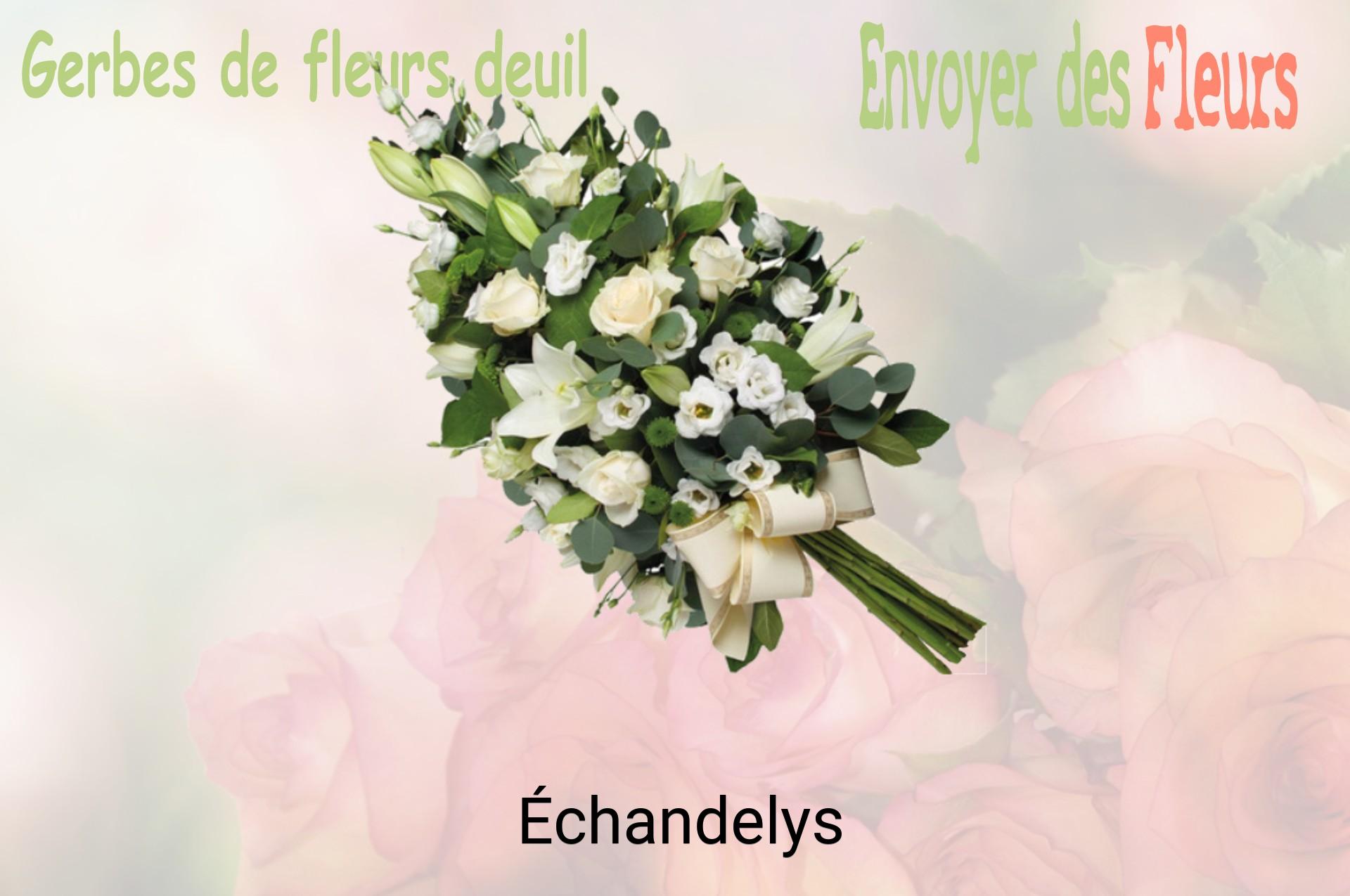 Gerbe de fleurs de deuil livrée à Échandelys